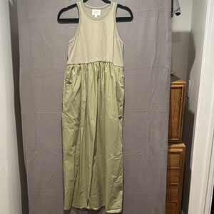 Things Between Olive Green Contrast Maxi Dress